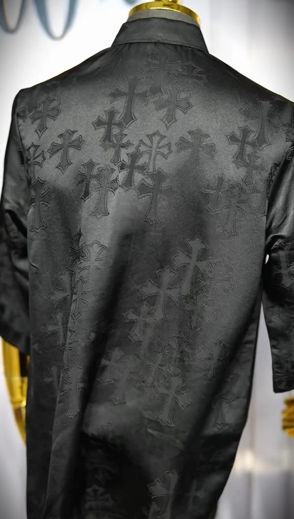 Black Chrome Type Cross Design Shirt - Image 3